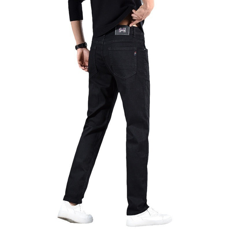 New Slim Fit Men’s Cotton Jeans | Youth Casual Straight-Leg Trousers | Lorrid® UK