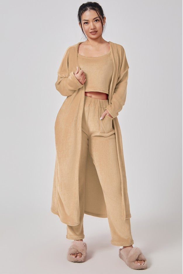 Lorrid® Cozy 3pcs Women’s Pajama Set – Winter Lounge & Matching Outfit UK