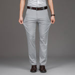 Men’s Thin Cotton Stretch Trousers | Loose Straight Mid-Waist Business Pants | Lorrid® UK