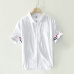 Men’s Cotton Casual Short-Sleeved Shirt | Trendy Loose Printed Striped | Lorrid® UK