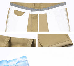 Men’s Thin Cotton Stretch Trousers | Loose Straight Mid-Waist Business Pants | Lorrid® UK