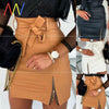 Women’s Bandage PU Leather Mini Skirt – Stylish Short Skirt | Lorrid® UK
